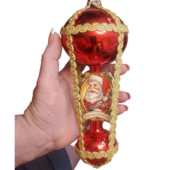 4 Vintage Trim A Home European Style Mouth Blown Glass Christmas Ornament 7-8”. - Picture 3 of 7